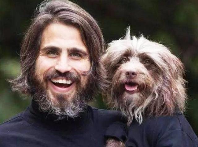 看懵了,男子和狗狗相似度高达99%,网友:他俩肯定有血缘关系!