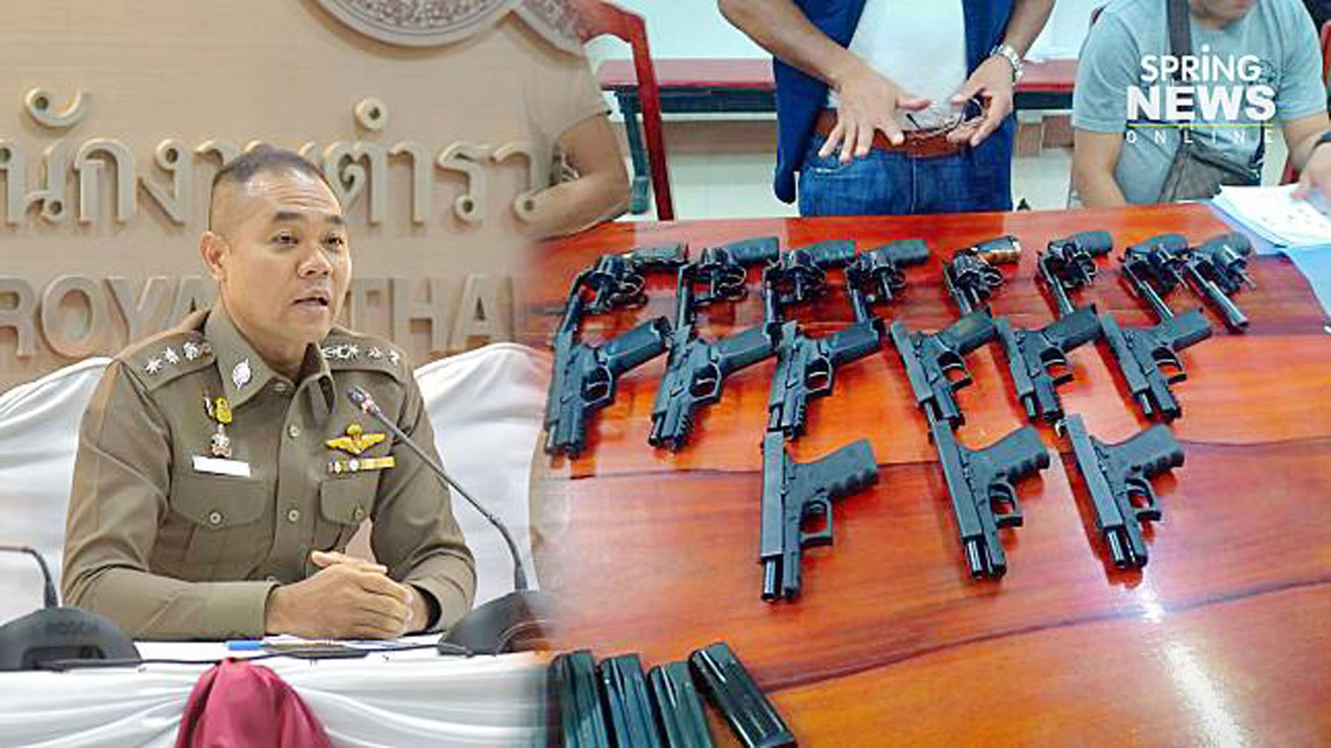 泰国一警察从警署偷了50把枪去典当换钱 原因是迷上了这个