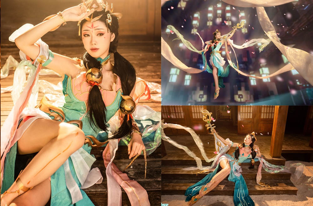 主播cos英雄萧雪cos杨玉环美如天仙却比不上女装梦飞cos西施