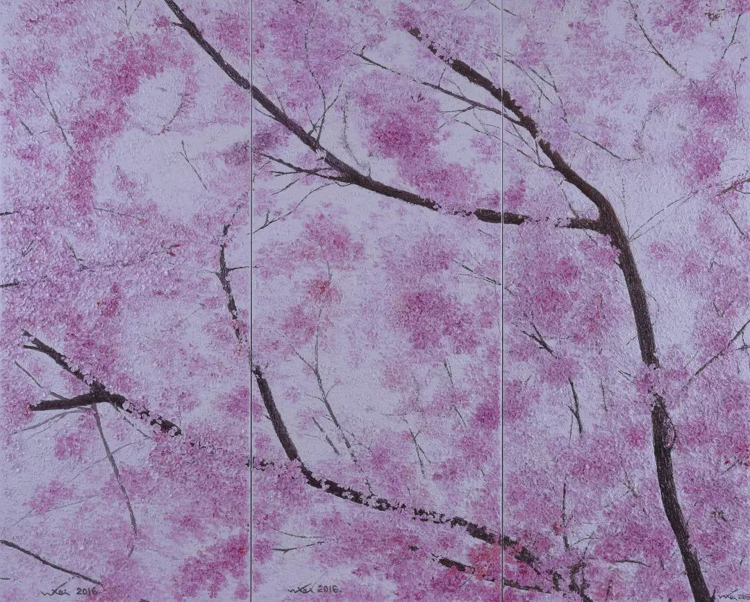 春姿逸韻真善美 the graces 201656x140x5x3(120) 三屏布面油画《马遇