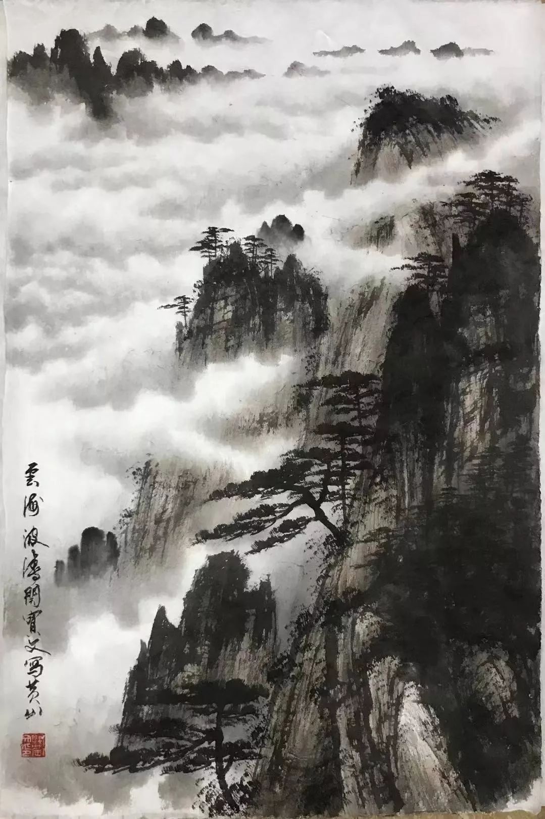 神采超逸气势磅礴关宝文山水画作品赏读