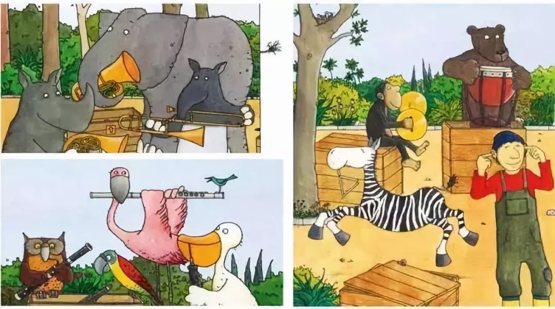 德国原版绘本启蒙交响音乐会,《放屁大象吹低音号之动物交响乐团》