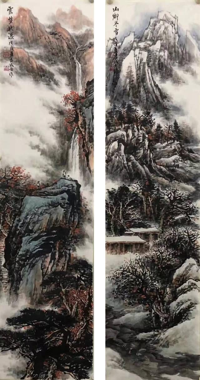 山情水韵意清新著名山水画家吉成方作品赏析