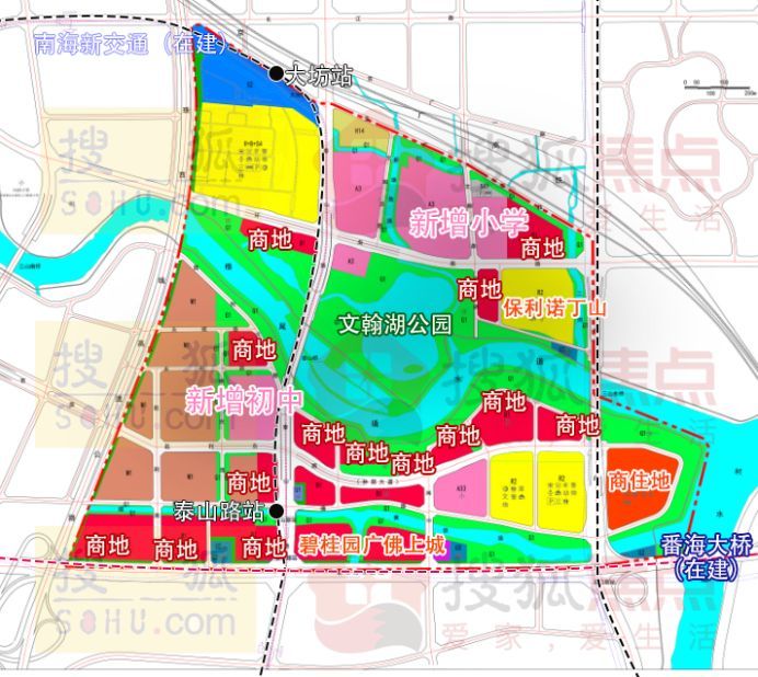 (区位规划图)规划显示,三山新城橹尾撬片区核心区将会释放至少20宗地