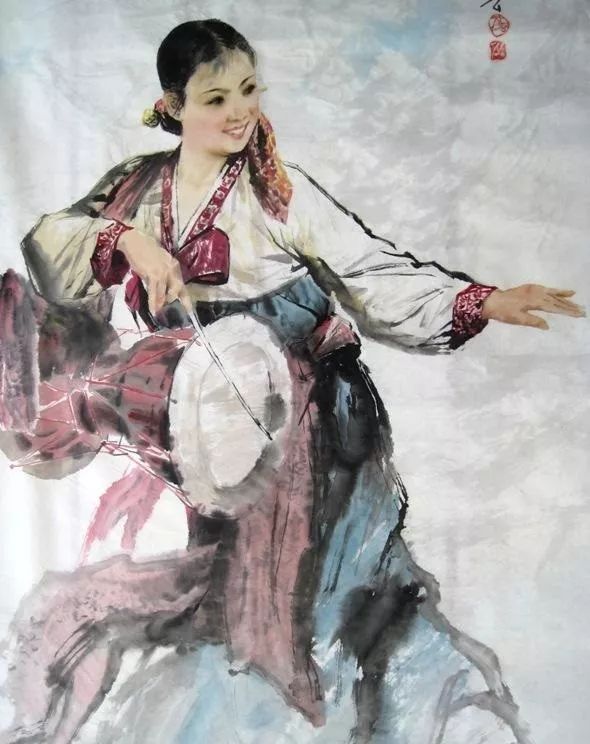 朝鲜美女国画让人眼前一亮