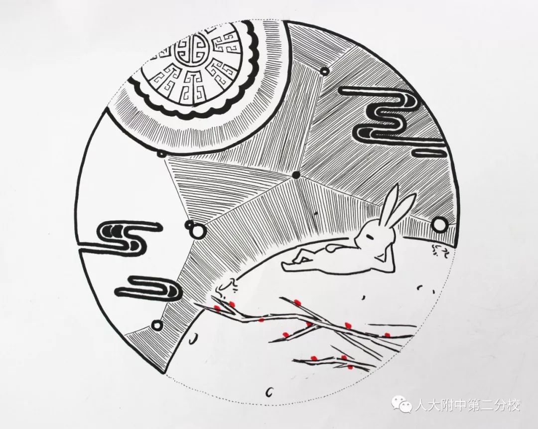 海上生明月天涯共此时记我校美术课程作品展之中国传统节日中秋节