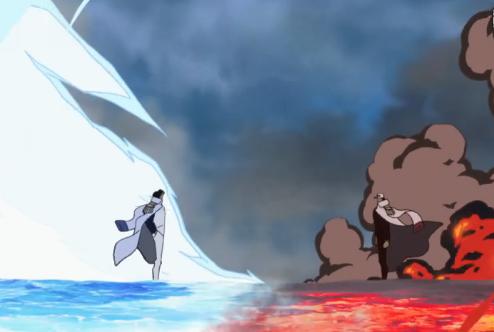 海贼王:冰火岛胜负场面被公开,青雉惨败无法动弹,赤犬潇洒离去