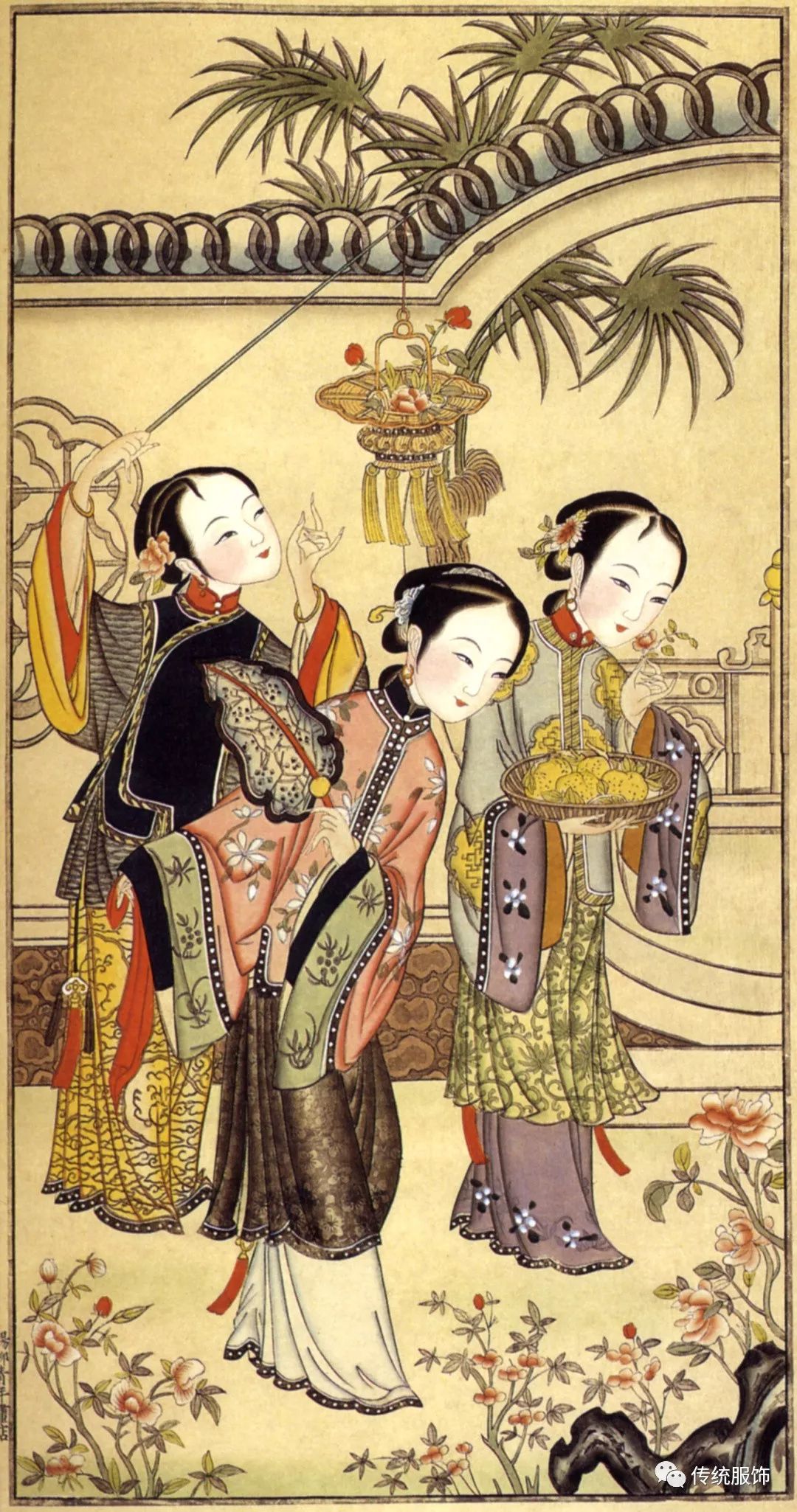 仕女游春图 / 杨柳青年画△ 郑曼陀作广告画 / 网络当它装饰起来