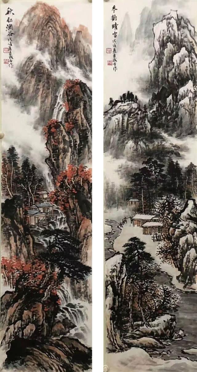 山情水韵意清新著名山水画家吉成方作品赏析