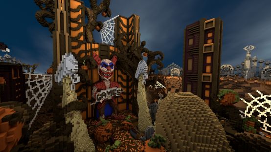 《我的世界》万圣节特辑:别人的鬼屋吓死人 我的鬼屋笑死人_城堡