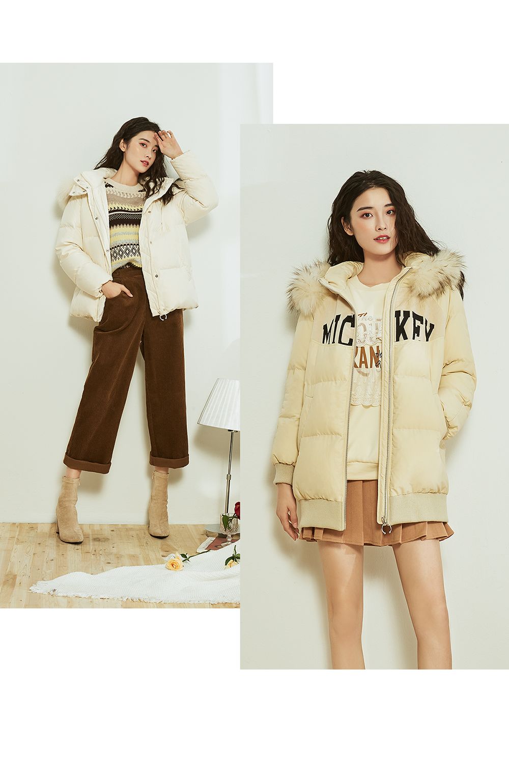 justzzu羽绒服减龄保暖自带高级感