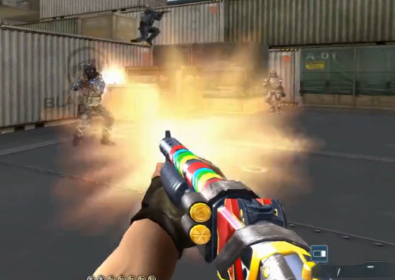 cf首款玩具喷子配色绿加蓝太显眼瞧见威力神器不敢吱声