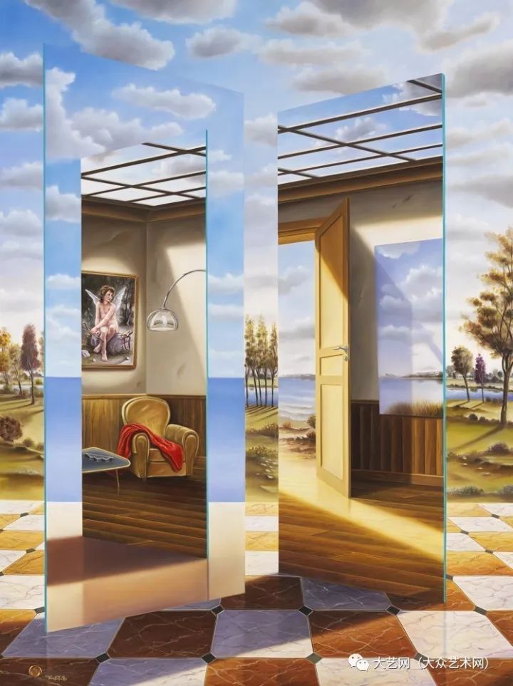 大众艺术网现实与错觉的错视画派画家法国现代具象画家brunomondot