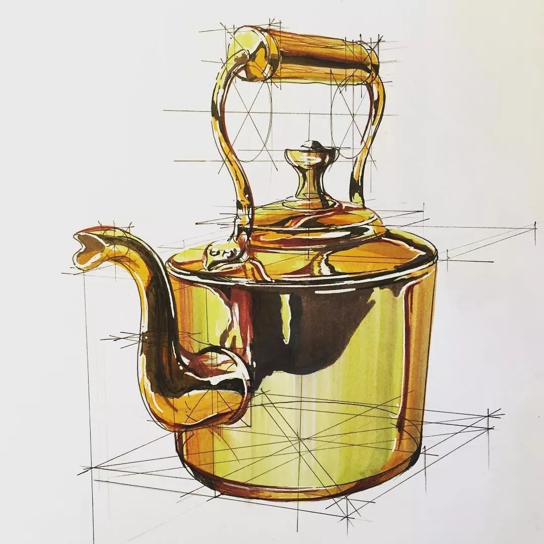 「远川绘-手绘素材第327天」产品手绘中的透视圆