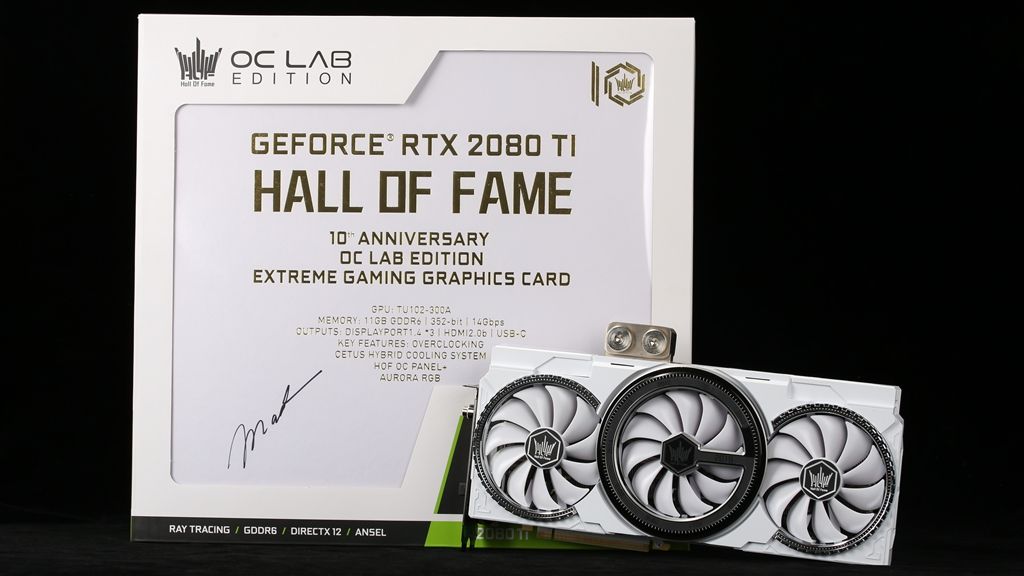 影驰名人堂10周年,10年沉淀,10周年版2080ti显卡可以说分量十足.