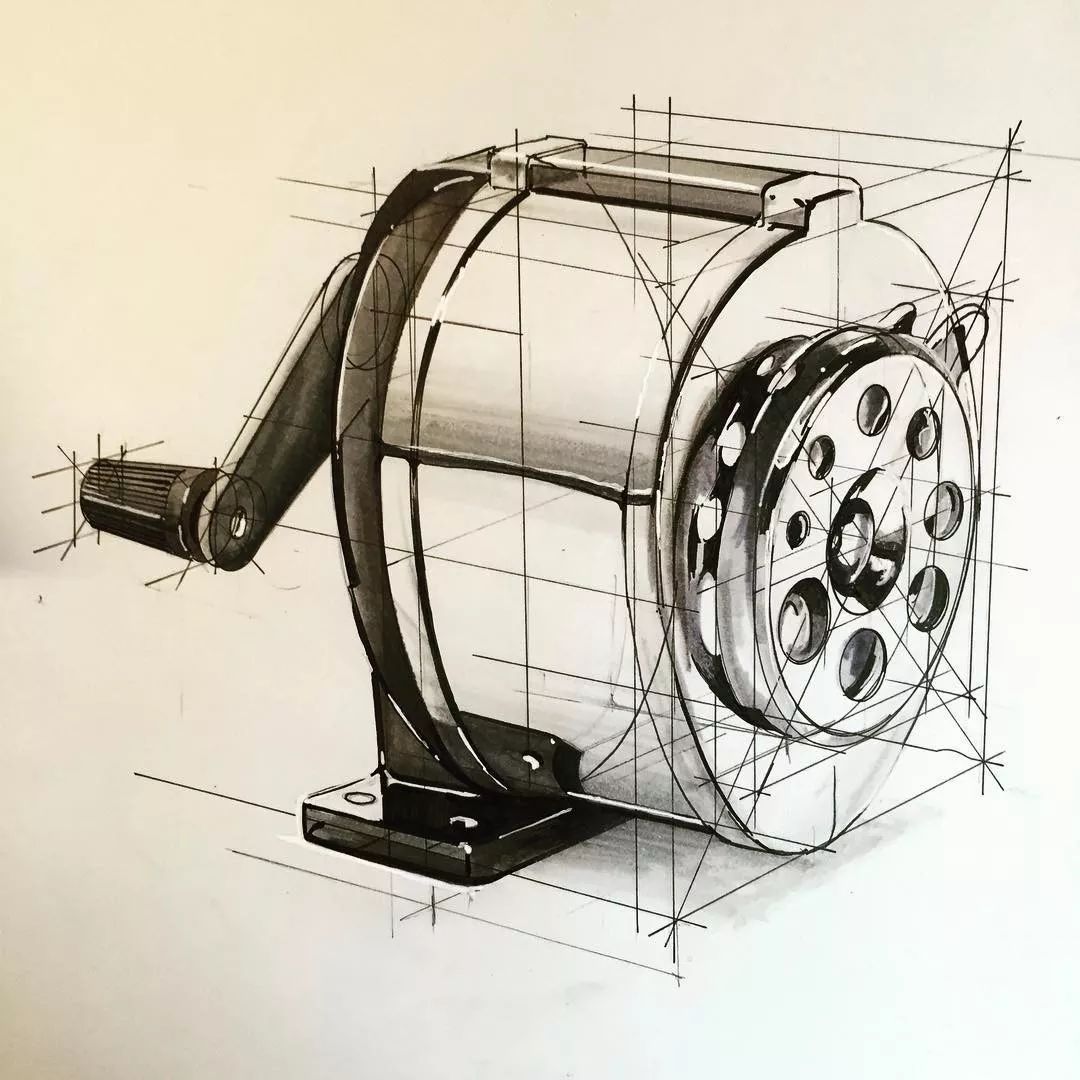 圆形产品手绘草图图片