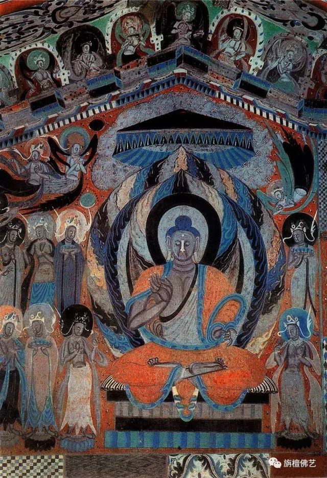 敦煌莫高窟三幅西魏时期说法图壁画