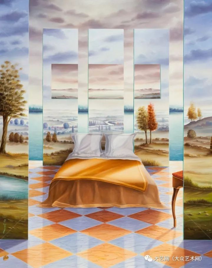 大众艺术网现实与错觉的错视画派画家法国现代具象画家brunomondot