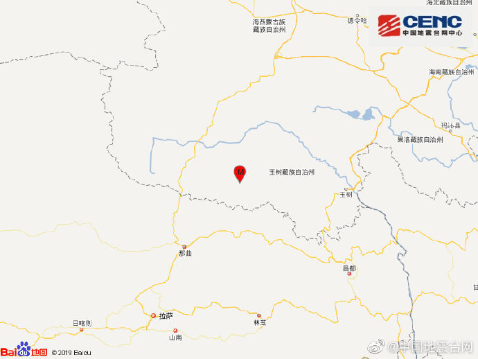 青海玉树州杂多县发生3.6级地震 震源深度7千米