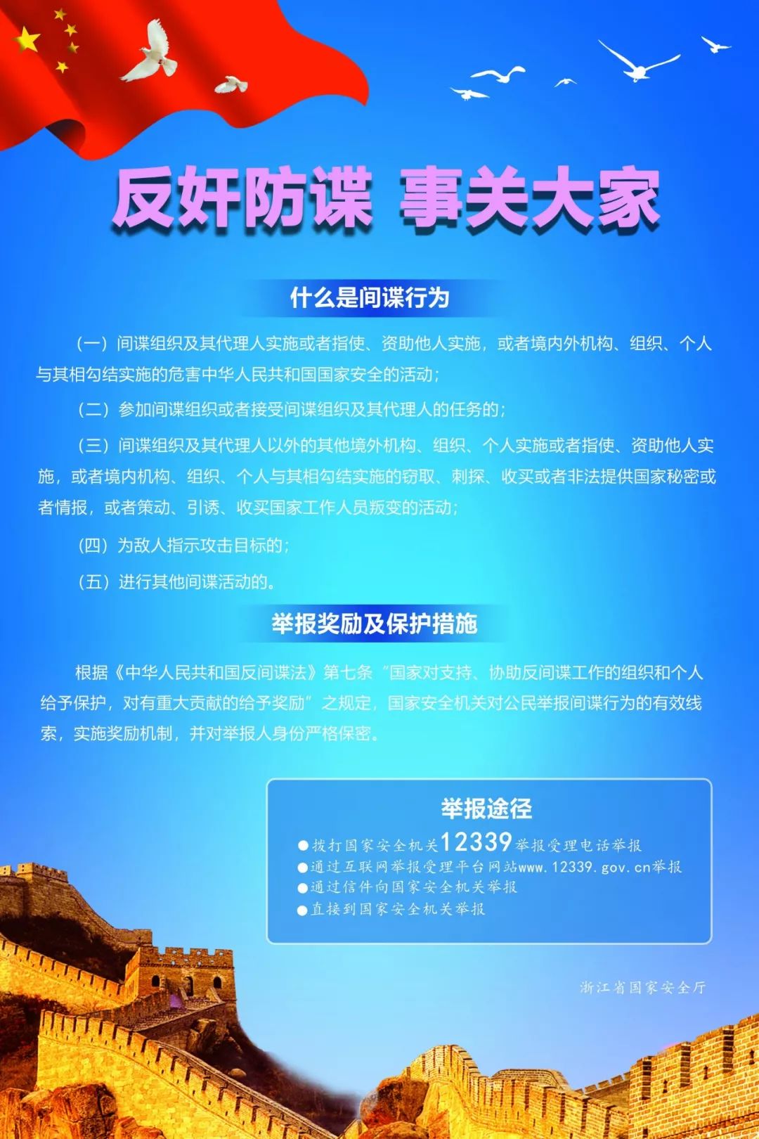 坚持总体国家安全观反奸防谍牢记12339