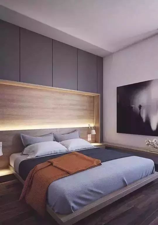 床头背景墙只挂婚纱照现在都流行这样设计了