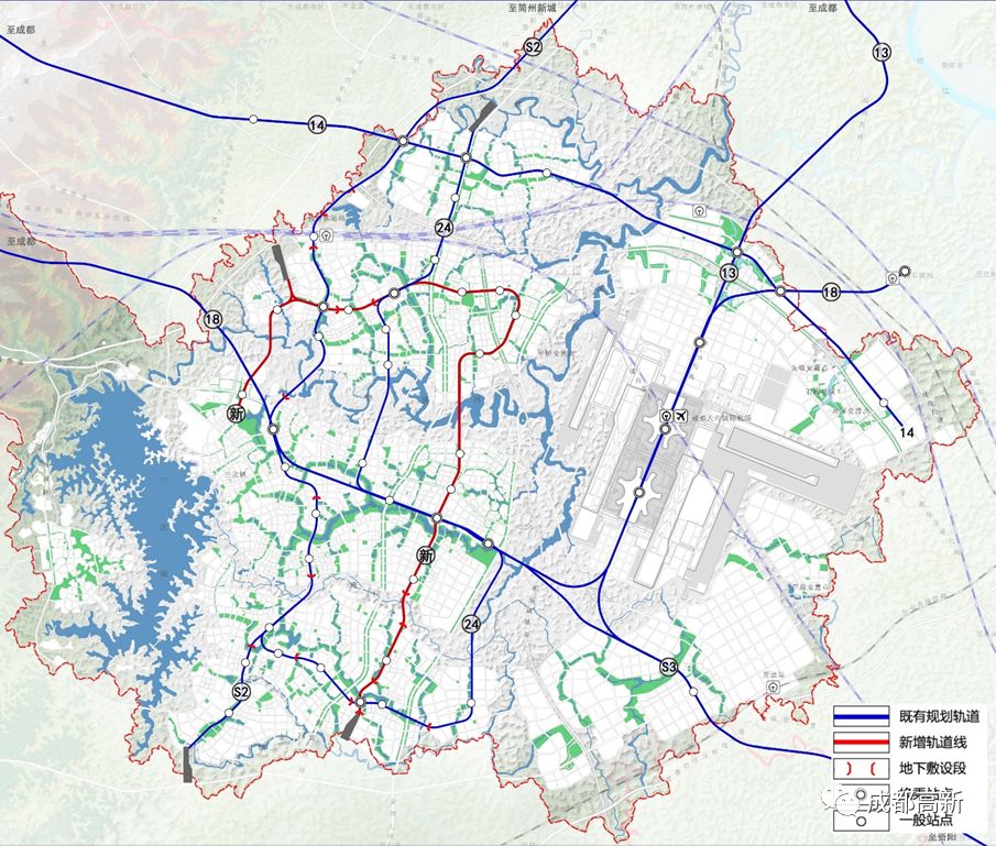 天府机场南组团规划图图片