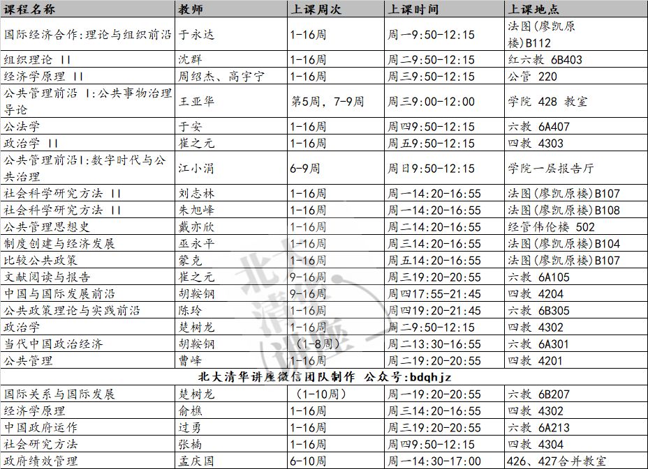 清华课表图片