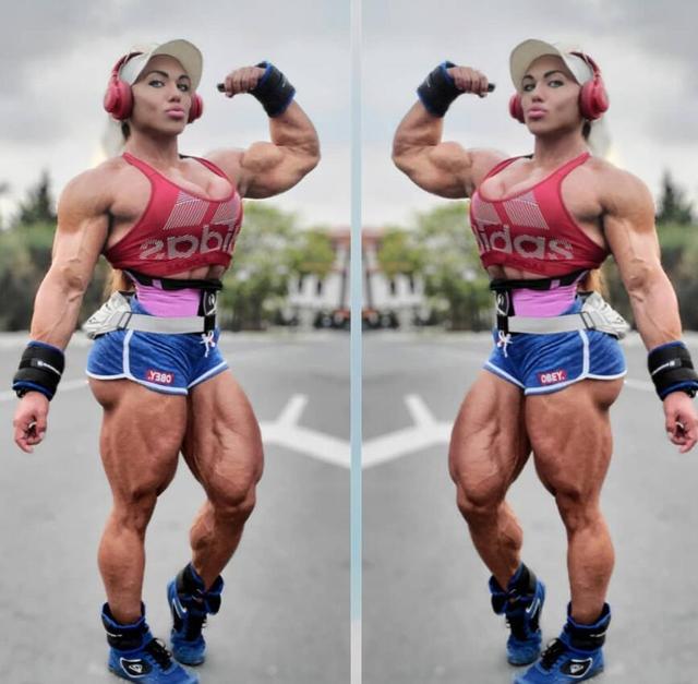 肌肉最发达的女人图片
