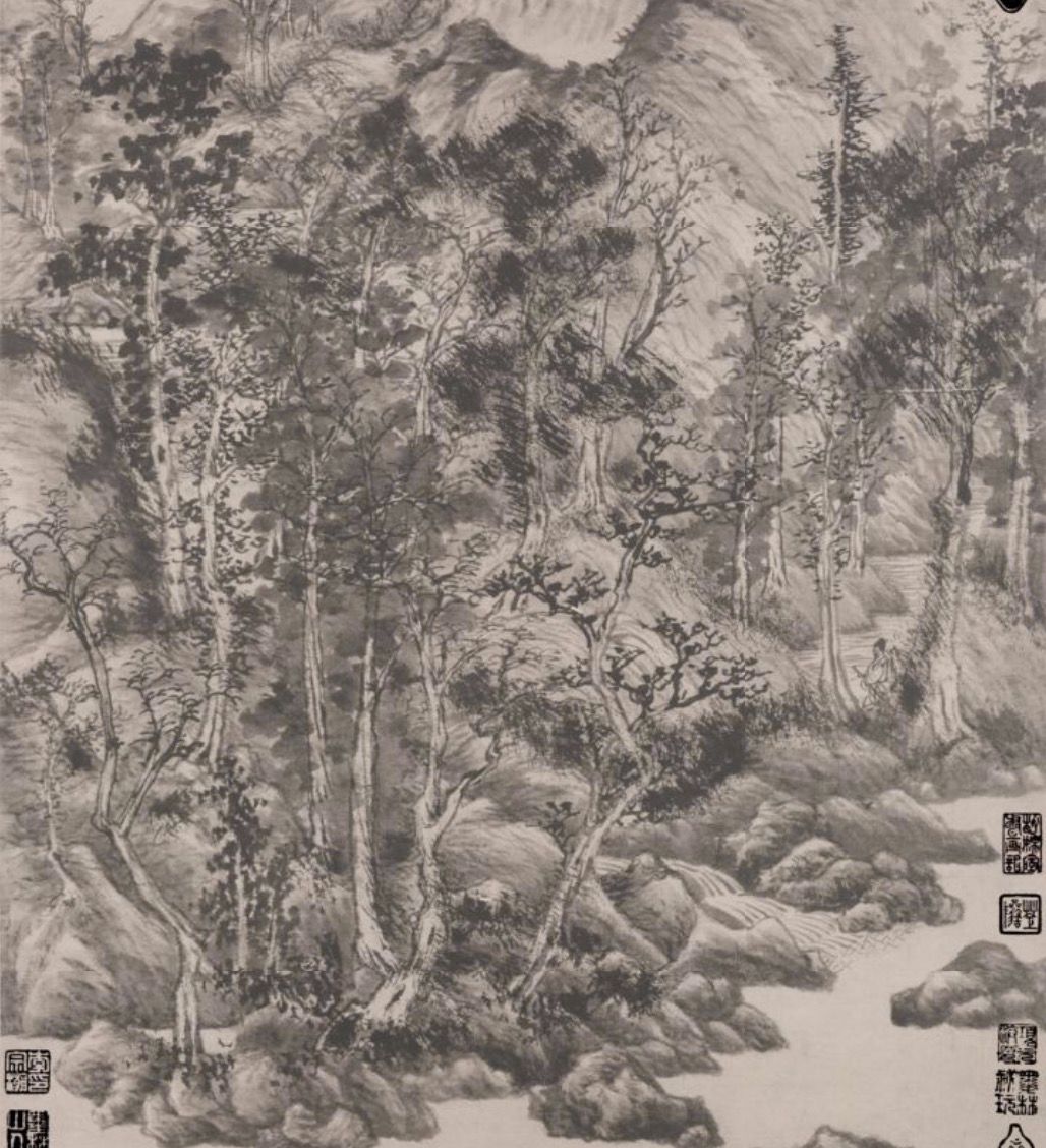 繁线密点王蒙画