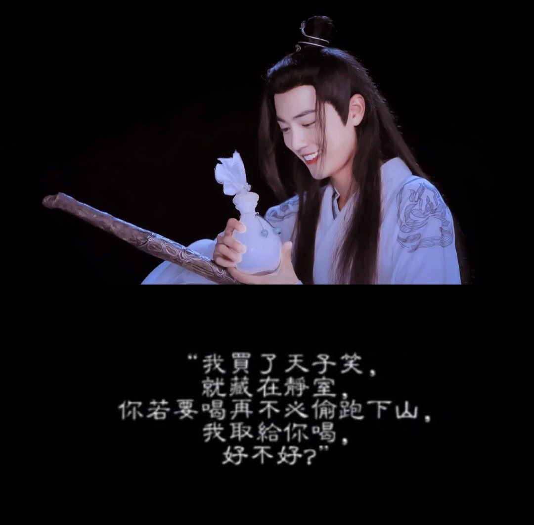 "失去魏无羡后,蓝忘机天天在静室喝天子笑,好像喝醉了就能看到当年