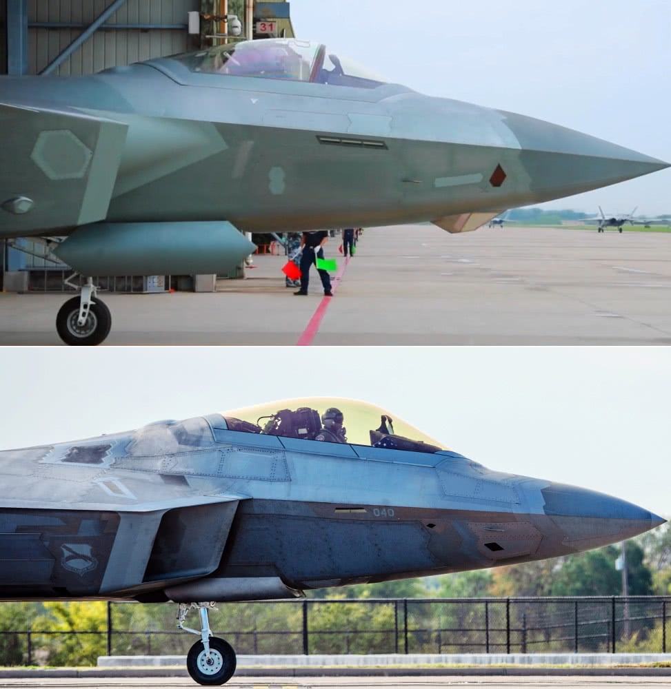 美国f22进气道到底多大吞个人问题不大相比歼20如何