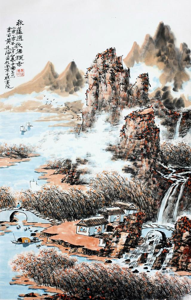 著名画家黄廷海的新南派山水画作品欣赏