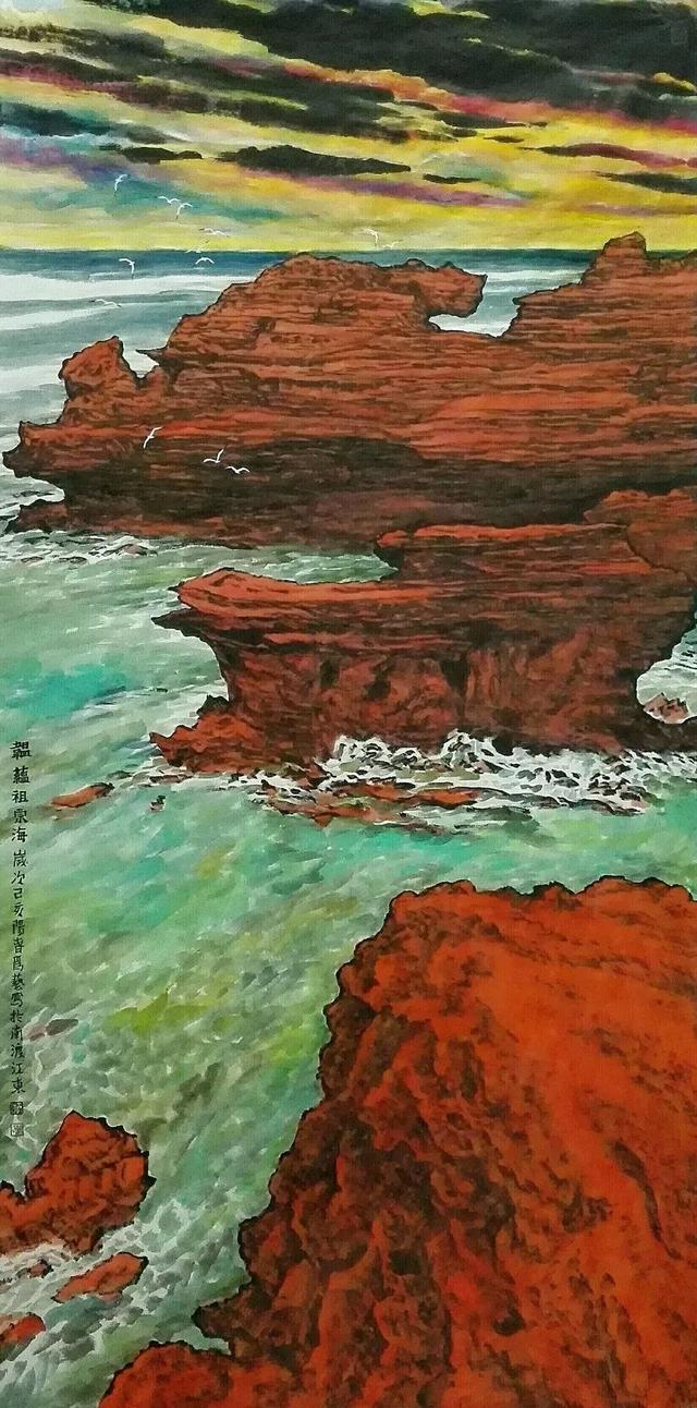 画家进京邀请展")许为艺西沙忆写 68x136cm 许为艺农舍 68x68cm(海南