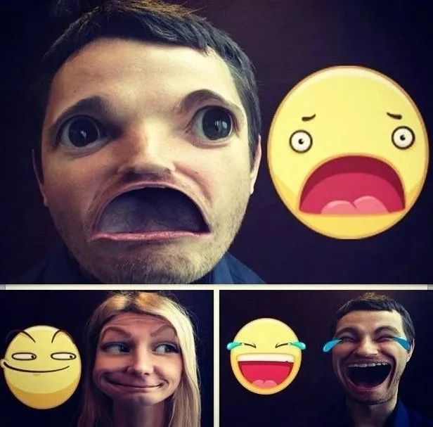 如果emoji表情出现在人的脸上可能就会是这样的._魔性