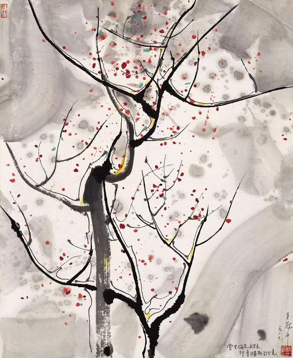 吴冠中画树太美了