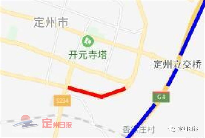 定州市107改道路线图图片