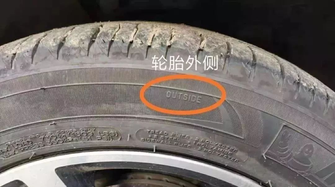 轮胎正反面的标识图片