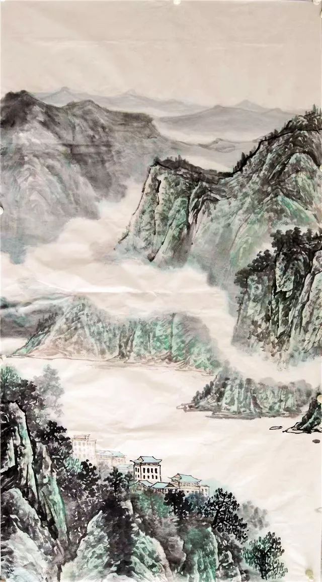 99米国画《乌江画廊》献礼新中国成立70周年_郭云天