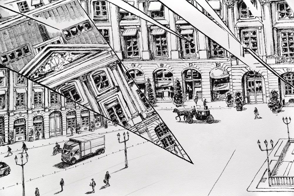 这位小哥全凭一支针管笔画出了史上最牛建筑透视还被lv等大牌抢着合作