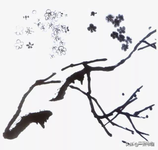 写意国画梅花技法画例分享