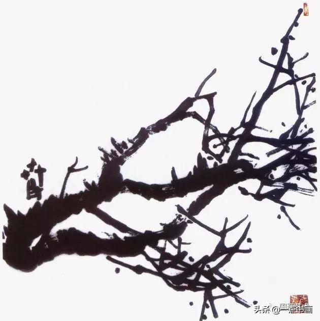写意国画梅花技法画例分享