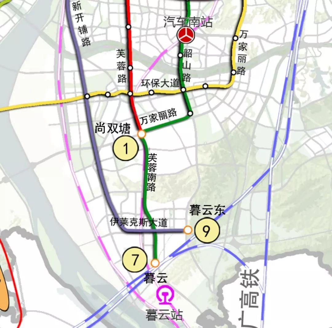 长沙地铁7号线路图图片