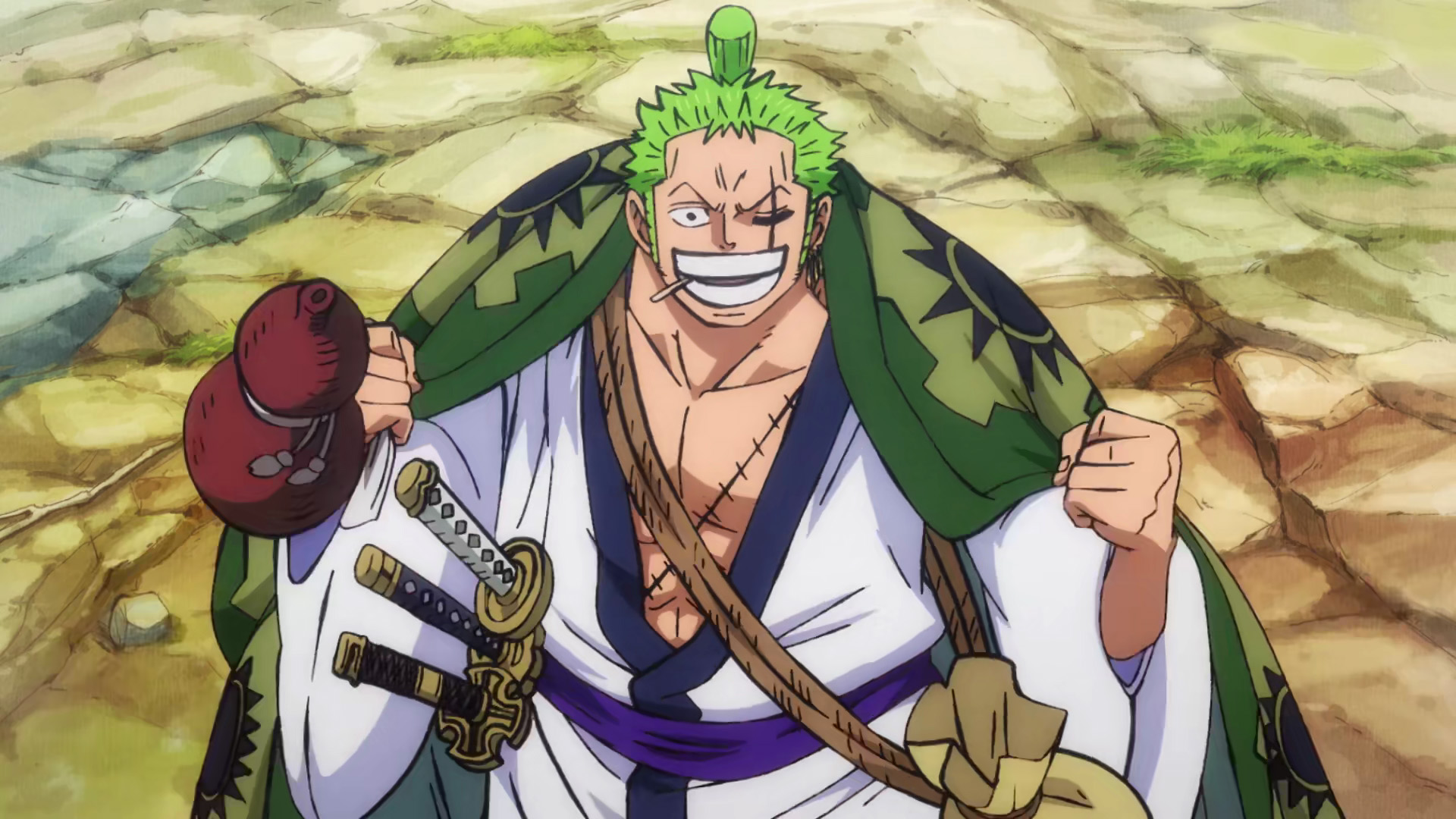 最新的剧场版《狂热行动》也不忘让索隆表演一下路痴