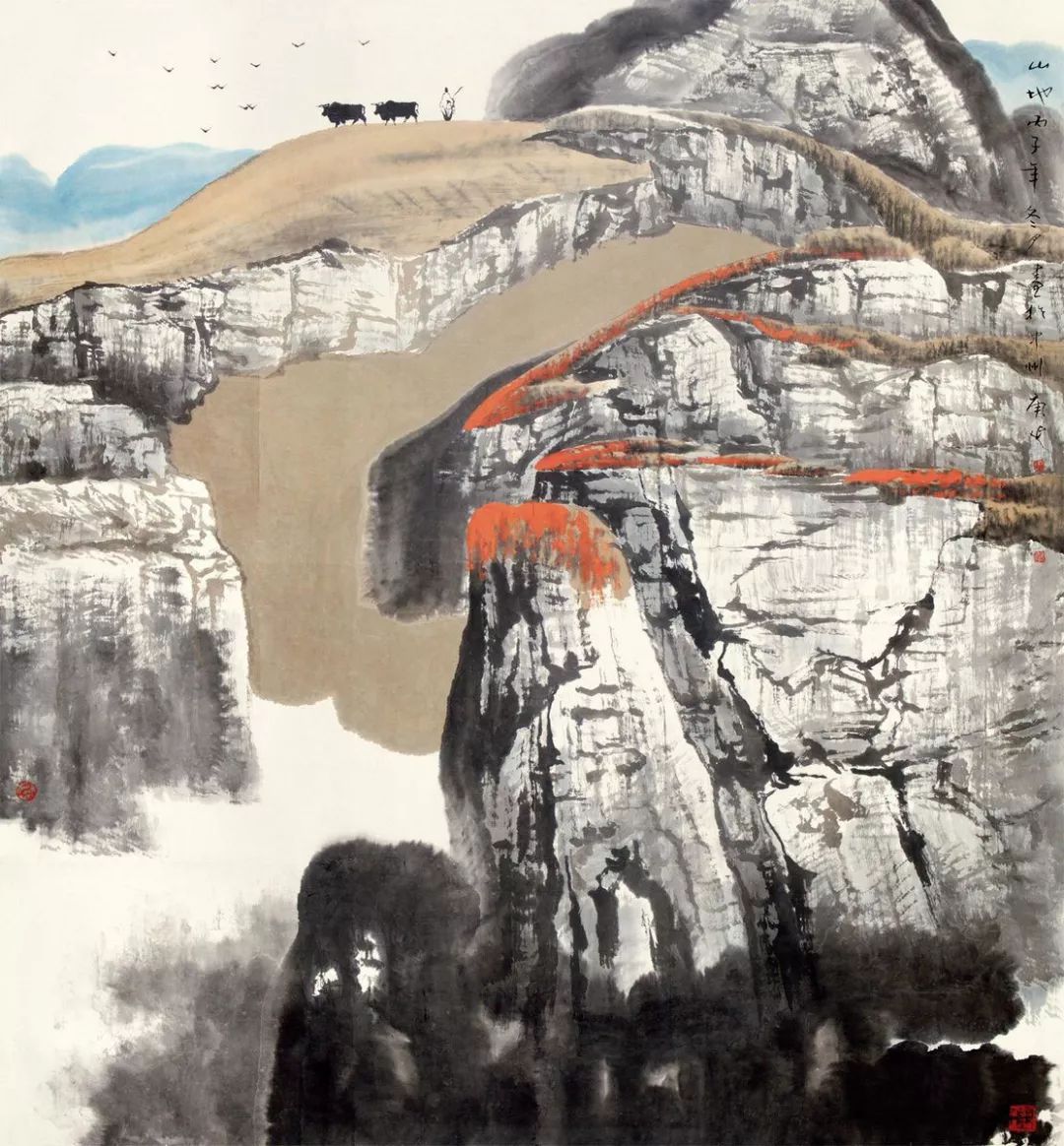 何家英一生中最重要的老师的山水画,古雅凝重!