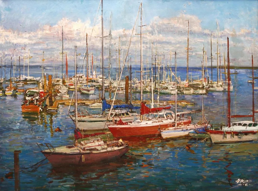 2011张照云(珠海)泊布面油画50cm×65cm郑志凯(珠海)执玫瑰的不速之客