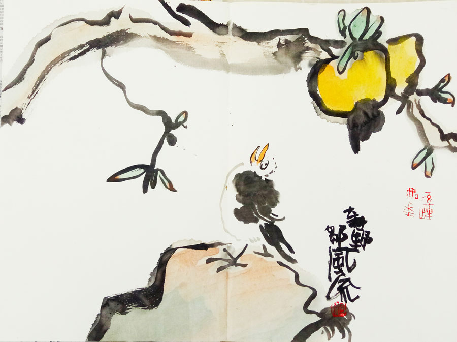 挥洒笔墨求真意但使花鸟境不同邹临风大写意花鸟画雏窥