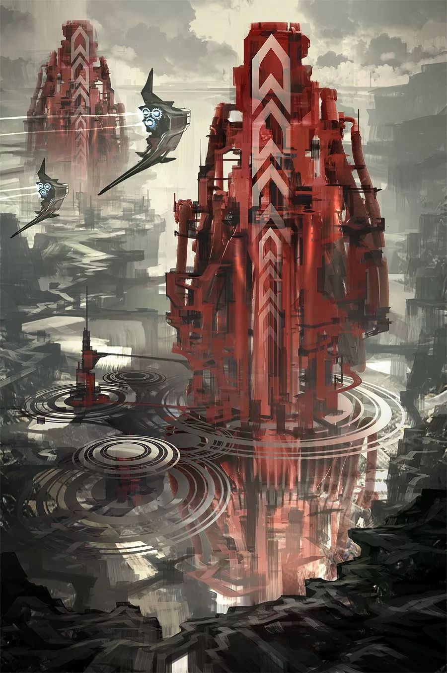 素材科幻场景临摹线稿练习素材