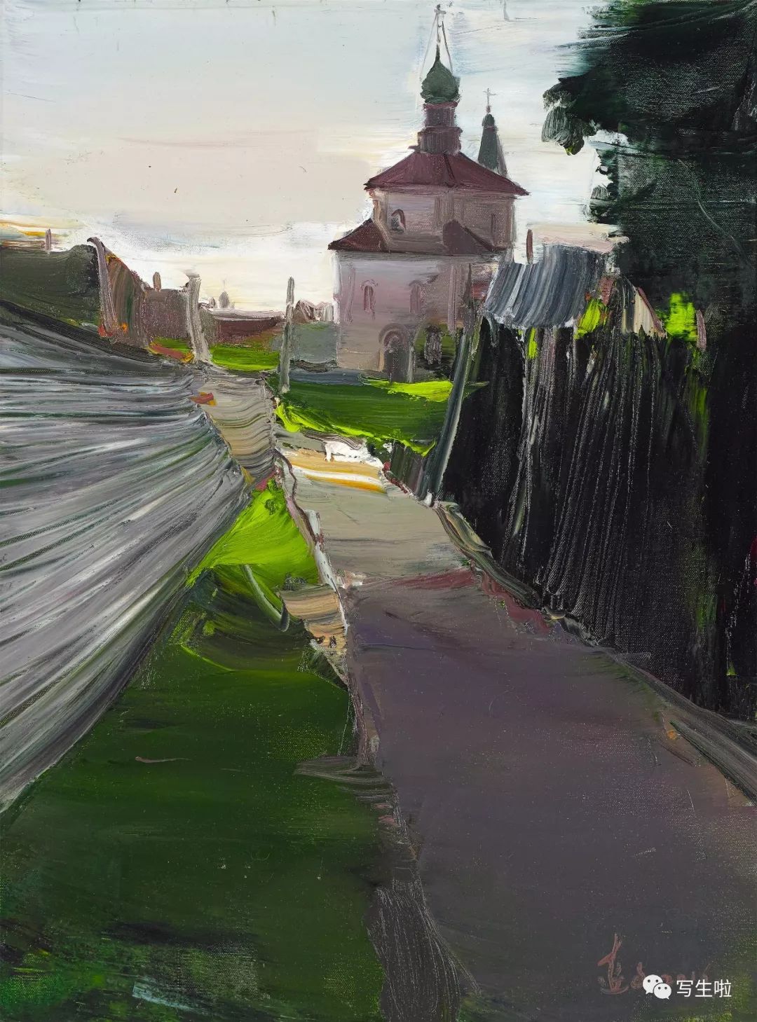 《俄罗斯写生之一》布面油画 60x80cm 段远文 2016年《俄罗斯写生之二