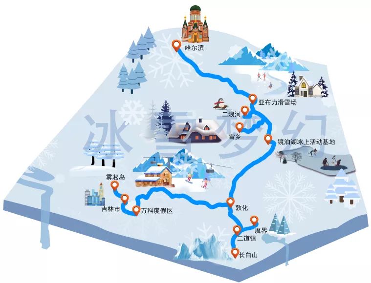 雪乡旅游地图图片