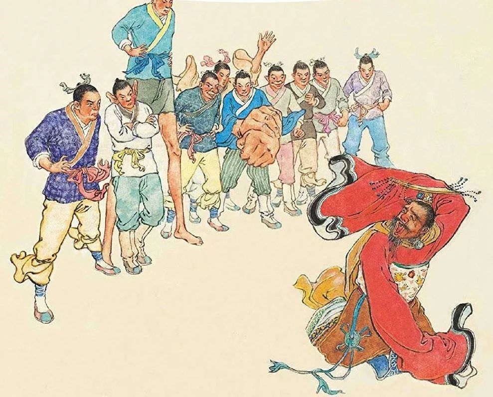 《十兄弟》插图《十兄弟》是一个中国神话传说,传说一婆姨生十子